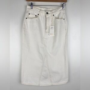 Rails Highland Denim Skirt in Ecru